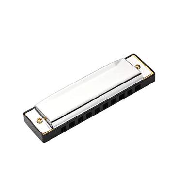 Imagem de Kiboule Harpa gaita infantil de 10 furos de aço inoxidável cromática gaita órgão bucal harpa