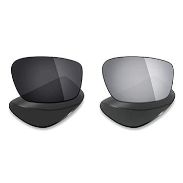 Imagem de 2 pares de lentes polarizadas de substituição da Mryok para óculos de sol Oakley Straightlink – Opções