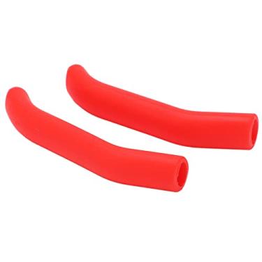 Imagem de Capa para guidão, silicone de freio de silicone prático para bicicletas elétricas para scooters (vermelho)