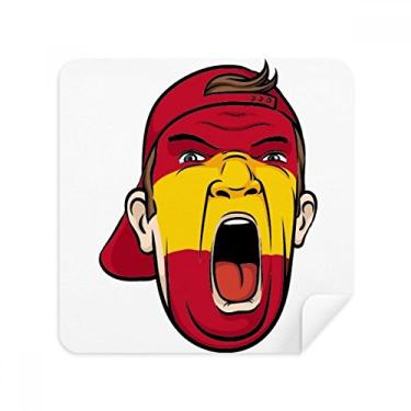 Imagem de Bandeira da Espanha Máscara Facial Maquiagem Cabeça Gritando Óculos Tecido de Camurça Tecido 2 Pacote