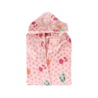 Imagem de Roupão Infantil Microfibra Manga Longa Com Capuz 9/12 Anos