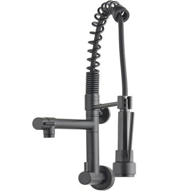 Imagem de Torneira Para Cozinha Gourmet De Parede Munim Pingoo.casa - Preto