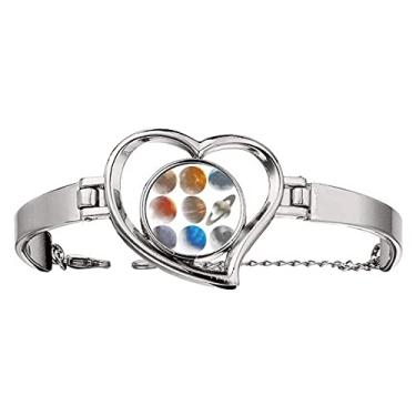 Imagem de N/A N/A Bracelete de arame com coração astronocal do sistema solar Planeta, medium, metal
