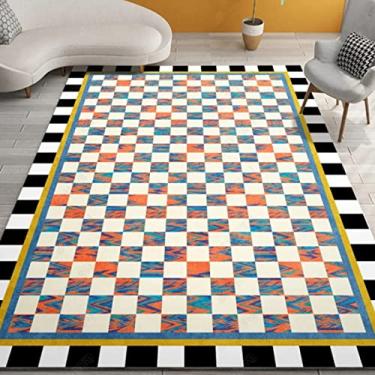 Imagem de Tapetes de área grande para decoração de interiores para meninos e meninas, quarto de crianças, tapete de chão antiderrapante de fibra de poliéster, tapete de ioga, sofá de veludo de cristal sem pelos para sala de estar