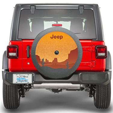 Imagem de Mopar 82215441 Desert Logotipo Tema Tecido Pano de reserva Capa de Pneu Jeep Wrangler