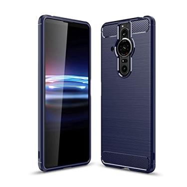 Imagem de YUNCHAO Caixa de telefone Para Sony Xperia Pro-i escova textura de fibra de carbono TPU Caixa de telefone capa para celular