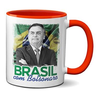 Imagem de Caneca Brasil com Bolsonaro Presidente Presente (Vermelha)