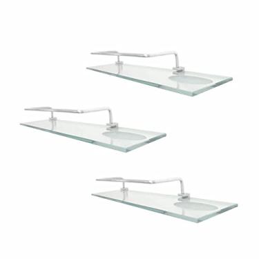 Imagem de Prateleira Dupla Kit 3 Peças Com Proteção De Parede