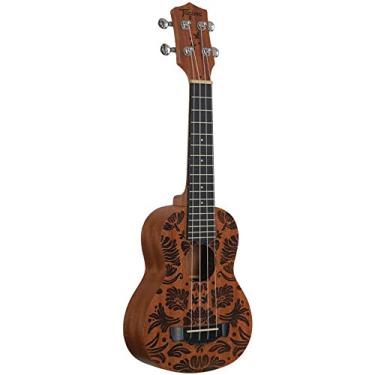 Imagem de Ukulele Acústico Concert cordas Nylon Natural walnut Satin 23-K Floral Tagima Hawaii Series