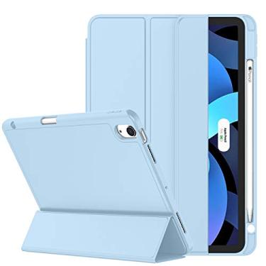 Imagem de ZryXal Capa para iPad Air de 11 polegadas M3 2025 / M2 2024, iPad Air 5ª geração/4ª geração 2022/2020 10,9 polegadas [suporta Touch ID e ativação automática/hibernação] (azul celeste)