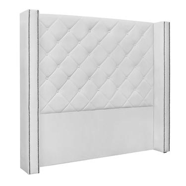 Imagem de Cabeceira King Size 2,19m Loewe Pu Branco - Gran Belo
