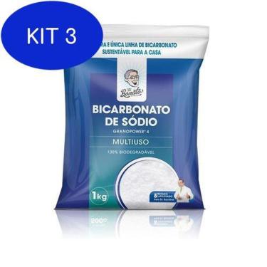 Imagem de Kit 3 Tio Bonato Bicarbonato De Sodio Multiuso 1Kg