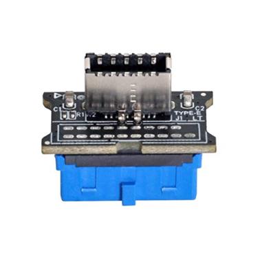 Imagem de Xiwai Adaptador de extensão macho de cabeçalho USB 3.1 vertical tipo A para USB 3.0 20 pinos para placa mãe