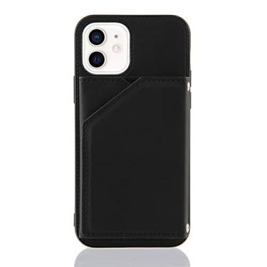 Imagem de Carteira de couro PU para Samsung Galaxy S22 Ultra S21 Plus S20 FE A12 A22 A32 A42 A52 A72 A20 A30 Bolsos de cartão traseiros Flip Cover, Preto, para Galaxy A21S