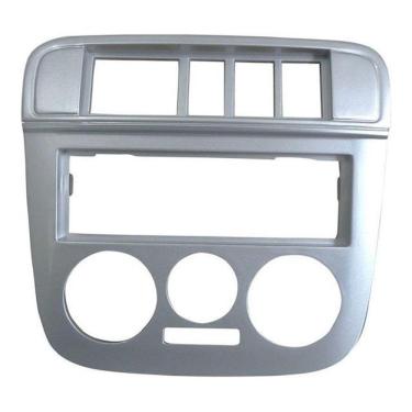 Imagem de Moldura Painel Central Rádio Gol G4 Parati - 5 Botões Prata