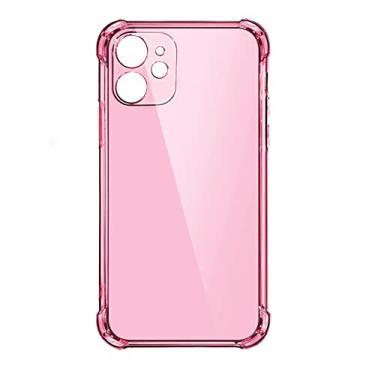 Imagem de Capa de telefone de silicone à prova de choque grossa para iPhone 14 13 12 11 Pro Max X XR Capa de proteção de lente para iPhone 13 14 Pro Max Capa traseira, rosa, para iPhone 6 6S Plus