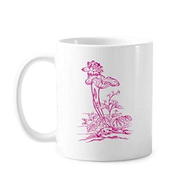 Imagem de Lótus Folha Flor Flor Lótus Caneca Cerâmica Cerâmica Copo Porcelana Café Louça