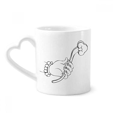 Imagem de Culture and Ruyi Line Desenho Padrão Caneca Café Cerâmica Copos Copo Coração Vidro