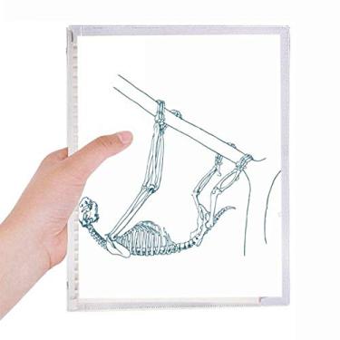 Imagem de Caderno de desenho de bicho-preguiça com folhas soltas recarregável, diário de papelaria