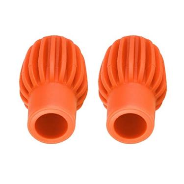 Imagem de 2 capas de silicone mudo para baquetas, capa de silicone para baquetas e baquetas para prática