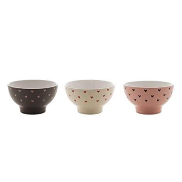 Imagem de CJ 6 BOWLS CERÂMICA CORAÇÃO SORTIDOS 13x8cm
