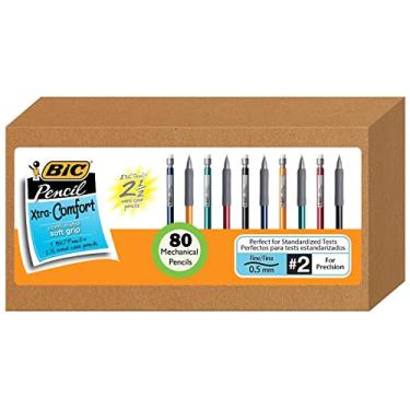Imagem de BIC L pis mec nicos Xtra Comfort Com borrachas Ponta fina 0,5 mm Pacote com 80 unidades Cores sortidas L pis mec nicos a granel para materiais escolares ou de escrit rio