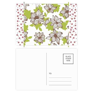 Imagem de Cartão postal de Natal para celebração de flores marrom claro com tinta de plantas