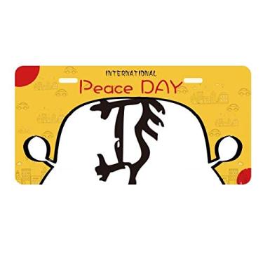 Imagem de DIYthinker Placa de carro do zodíaco chinês Bones Inscriptions com etiqueta para decoração de carro Dia da Paz