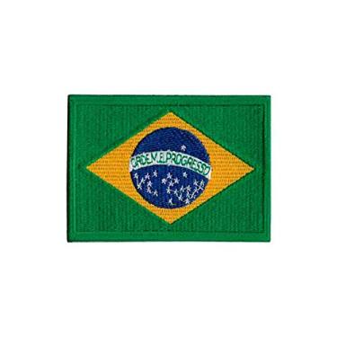 Imagem de Patch Bordado - Bandeira Do Brasil BD50144-369 Termocolante Para Aplicar