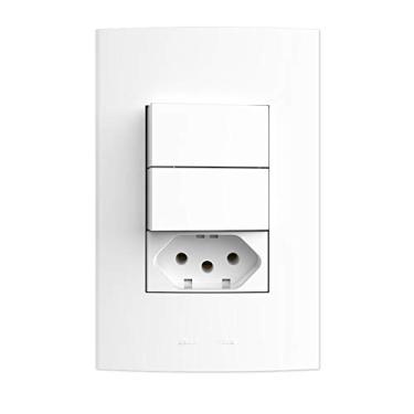 Imagem de Conjunto 2 Interruptores Simples e 1 Tomada, Alumbra, Inova Pro 85052, Branco