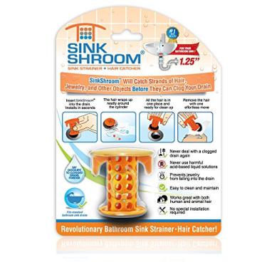 Imagem de SinkShroom O revolucionário protetor de ralo para pia coletor/coador/armadilha, laranja