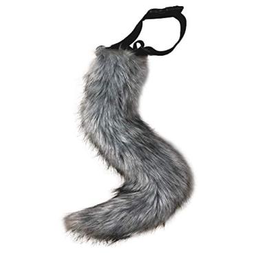 Imagem de Junboon Faux Fur Tail for Cosplay Halloween Party Costume (Dark gray)