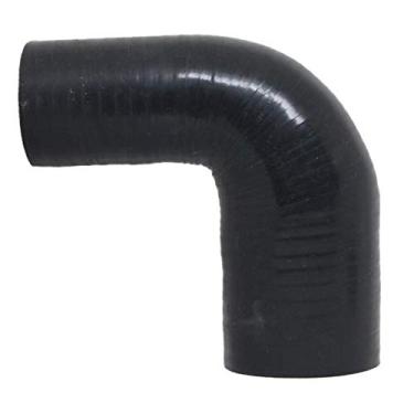Imagem de Mangote Preto em Silicone Redutor 90º 2,5" (63mm) para 2" (51mm) * 120mm - Epman