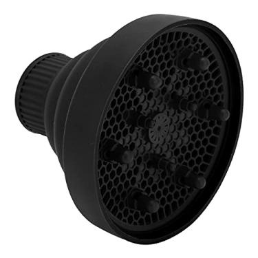 Imagem de Difusor universal para secador de cabelo, conveniente para instalar, remove secador de cabelo, difusor de uniforme para casa para viajar (preto)
