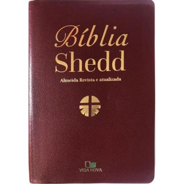 Imagem de Biblia Shedd - Couro Bonded Bordo - Vida Nova