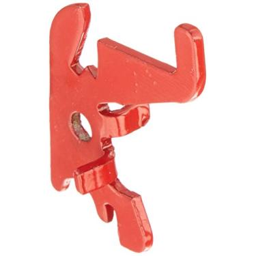 Imagem de Wall Control Pacote de ganchos com fenda padrão - Ganchos de metal ranhurados para placa de pegboard Wall Control e placa de ferramentas com fenda - Vermelho