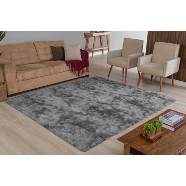 Imagem de Carpete Feludo Antiderrapante Para Sala 2 Metros Cinza