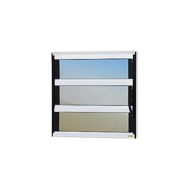 Imagem de Janela de Aluminio Basculante Elite Vidro Reflex 60cm x 80cm Brimak Mix Preto
