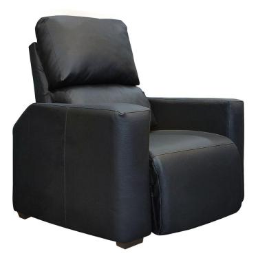 Imagem de Poltrona do Papai Reclinável para Sala de TV Cinema Zeus Corino Preto SOFA STORE