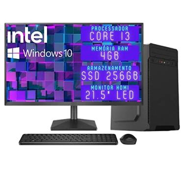 Imagem de Computador Completo 3green Desktop Intel Core i3 4GB Monitor 21.5" Full HD HDMI SSD 256GB Windows 10 3D-102