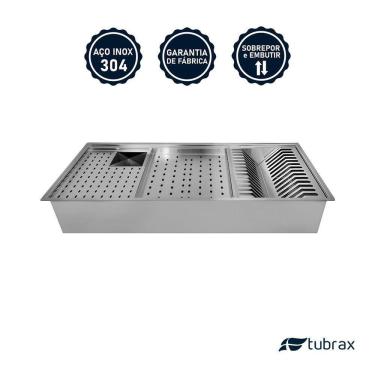 Imagem de Pia Cuba Cozinha Gourmet com Módulos em Aço Inox 304 Tubrax