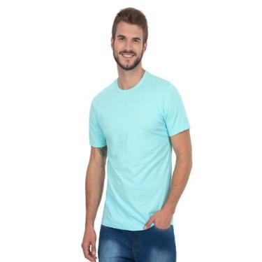 Imagem de Camiseta Masculina Bordado Areia Polo Wear Azul Médio