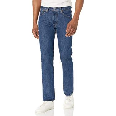 Imagem de Levi's Jeans masculino 501 Original Fit (também disponível em tamanhos grandes e altos), Lavagem em pedra escura, 31W / 30L