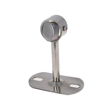 Imagem de Bettomshin Suporte de montagem no teto, suporte de tubo de guarda-roupa, diâmetro de 8 cm, cortina de chuveiro armário haste suporte de haste de guarda-roupa soquete de flange de tubo 4 peças (altura de 10 cm)