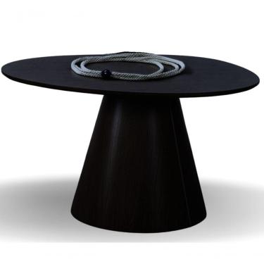 Imagem de Mesa Cone Redonda Orgânica Em ébano 100cm