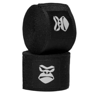 Imagem de Bandagem Elástica Fita Esportiva Atadura Proteção De Mão Muay Thai MMA Boxe 2,5 Metros Gorilla (Preto)