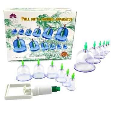 Imagem de Kit Ventosa 12 Peças Ventosaterapia Massageador Corporal Massagem Chines Massageador