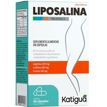 Imagem de Katiguá, Liposalina, Arginina, Cafeína e Cromo, Sem sabor, 60 Cápsulas rígidas • 30 doses, Branco