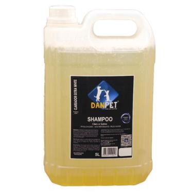 Imagem de Shampoo Danpet Clareador Extra White 5 Litros - Padrao