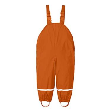 Imagem de Macacão infantil infantil, meninos, meninas, chuva, à prova de vento, lama de nylon, ótimo para shorts esportivos casuais para meninos, Laranja, 1-3 Anos